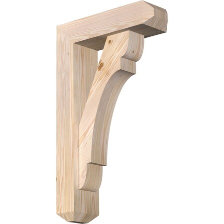 Ekena Millwork Olympic Craftsman Smooth Bracket w/ Offset Brace, Douglas Fir, 5 1/2"W x 18"D x 30"H BKT0604X18X30OLY04SDF